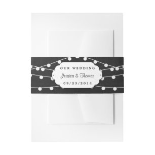 Bandeau De Faire-part Les Lumières De Chaîne Sur La Collection De Mariag