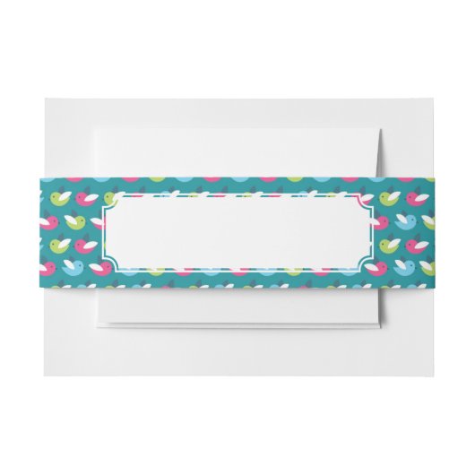 Bandeau De Faire-part Les oiseaux modèlent le bleu (Devant Example)