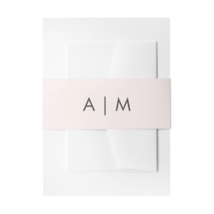 Bandeau De Faire-part Liage minimal   Monogramme Mariage rose vif
