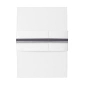 Bandeau De Faire-part Ligne noire et bouton Monogramme (Dos Example)