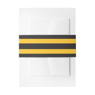 Bandeau De Faire-part Lignes Géométriques Horizontales Jaunes et Noires