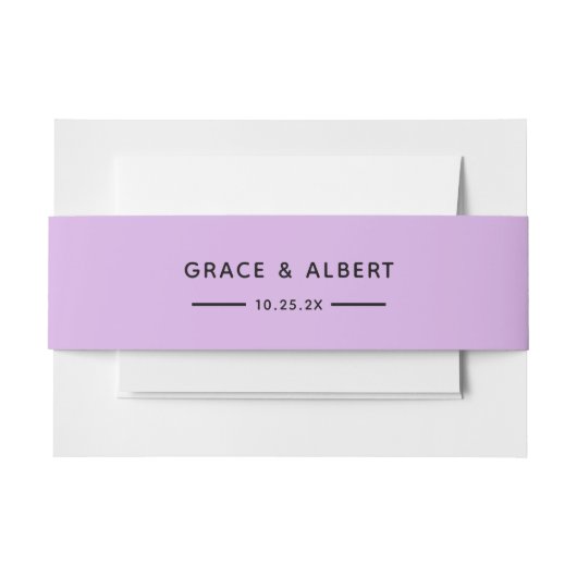 Bandeau De Faire-part Lilac Invitation Belly Band (Devant Example)