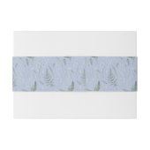 Bandeau De Faire-part Lily de Vallée avec des fougères || Bleu Clair (Dos exemple)