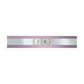 Bandeau De Faire-part Linked Leaf Monogram - Lavender (Plat)