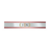 Bandeau De Faire-part Linked Leaf Monogram - Rose Gold (Plat)