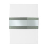 Bandeau De Faire-part Linked Leaf Monogram - Sage (Dos Example)