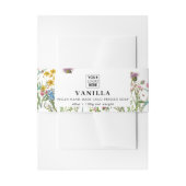Bandeau De Faire-part Logo Soap Belly Band Fleur sauvage Produit Étiquet (Devant example)