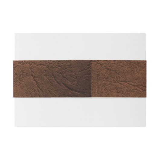Bandeau De Faire-part Look en cuir Brown (Dos exemple)