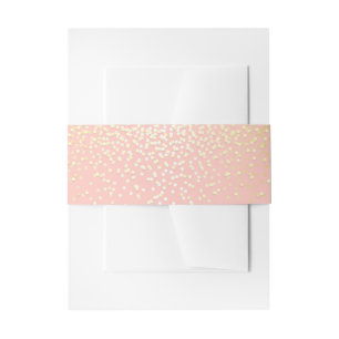 Bandeau De Faire-part L'or et rougissent épouser de points de confettis
