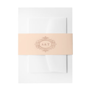 Bandeau De Faire-part L'or rose de Faux fascinant rougissent dessus