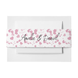 Bandeau De Faire-part Love Heart Mariage personnalisé