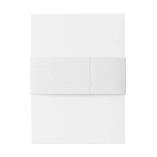 Bandeau De Faire-part Love Script On Embossed White (Dos Example)