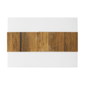 Bandeau De Faire-part Lumières à suspension en bois rustique (Dos exemple)