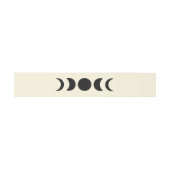 Bandeau De Faire-part Lunar Luxe Black & Cream Moon Mariage (Plat)