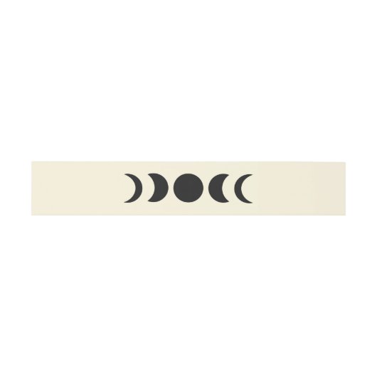 Bandeau De Faire-part Lunar Luxe Black & Cream Moon Mariage (Plat)