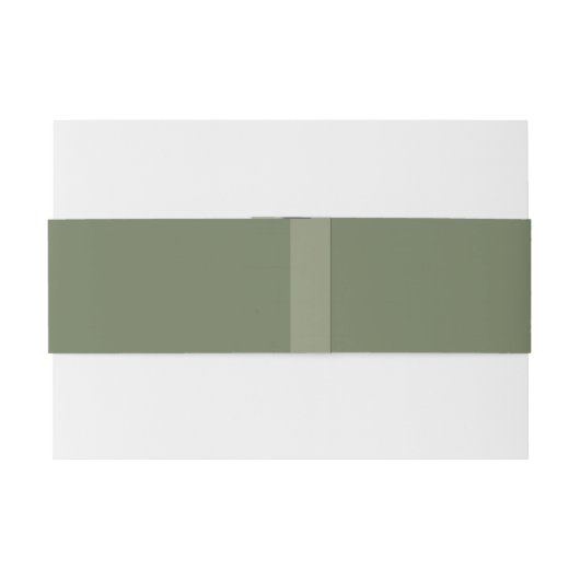 Bandeau De Faire-part Luxe classique Sage vert & or métal (Dos exemple)