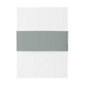 Bandeau De Faire-part Luxe Rose blanche Mariage vert (Dos Example)