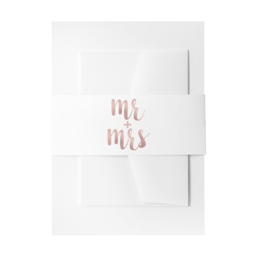 Bandeau De Faire-part M. et Mme roses bandes d'invitation, police d'or (Devant example)