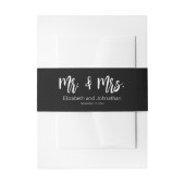 Bandeau De Faire-part M. & Mme Black and White Bride Groom Mariage (Devant example)