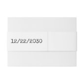 Bandeau De Faire-part M. & Mme Faire-part de mariage Belly Band (Dos exemple)