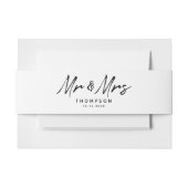 Bandeau De Faire-part M. & Mme Modern Black White Script Mariage (Devant Example)