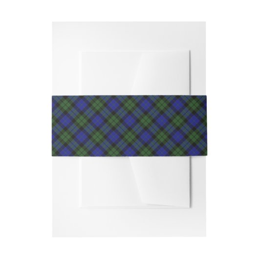 Bandeau De Faire-part MacKay Green Scottish Clan Tartan Plaid (Devant example)