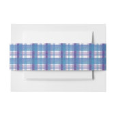 Bandeau De Faire-part Madras à carreaux bleus et violets (Devant Example)