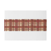 Bandeau De Faire-part Madras Plaid Fall Red (Dos exemple)