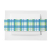 Bandeau De Faire-part Madras Plaid Green et Blue (Devant Example)