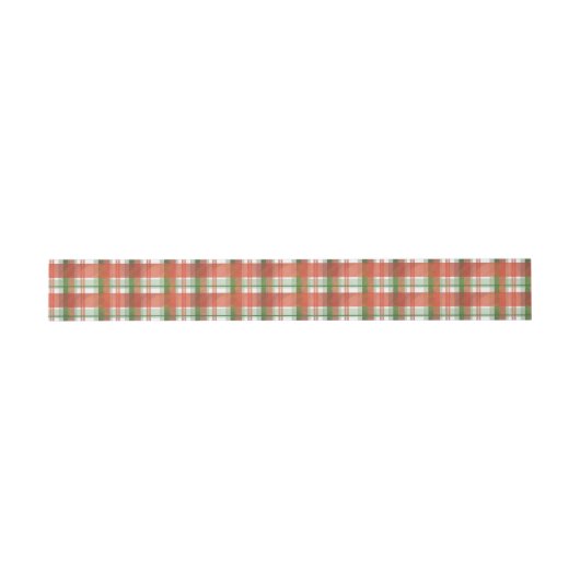 Bandeau De Faire-part Madras Plaid Noël (Plat)