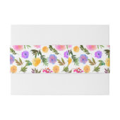 Bandeau De Faire-part Magenta Violet Jaune Casual Vibrant (Dos exemple)