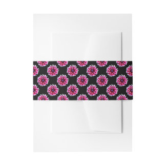Bandeau De Faire-part Magnifique motif de fleur de dahlia rose nature