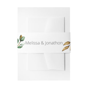 Bandeau De Faire-part Magnolia blanche rustique floral élégant mariage