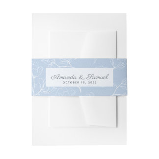 Bandeau De Faire-part Magnolia Bleu