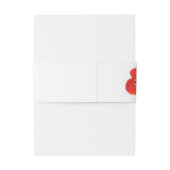 Bandeau De Faire-part Main de pavot peint Fleur rouge (Dos Example)