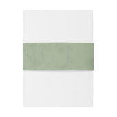 Bandeau De Faire-part Marbre vert Sage Verdure Mariage moderne (Dos Example)