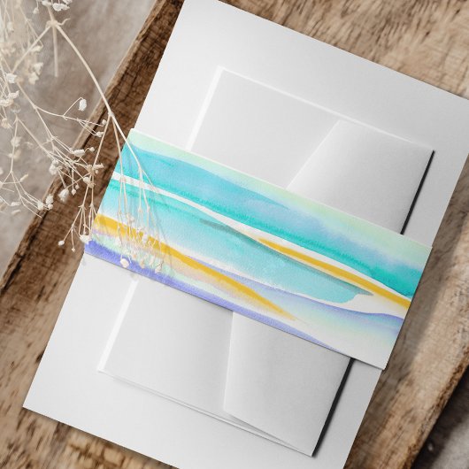 Bandeau De Faire-part Marée tropicale lignes mariage artistique abstrait