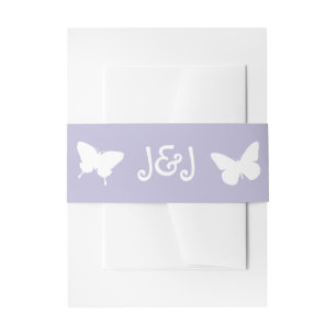 Bandeau De Faire-part Marguerites et papillons dans la bande Invitation