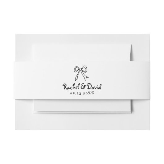 Bandeau De Faire-part Mariage à arc griffé à main noire (Devant Example)