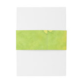 Bandeau De Faire-part Mariage à éclaboussures d'aquarelle jaune citron v (Dos Example)