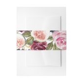 Bandeau De Faire-part Mariage à fleurs rose, bordeaux et figues (Devant example)