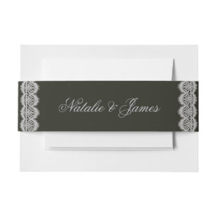 Bandeau De Faire-part Mariage à l'ancienne en noir et blanc à l'argent
