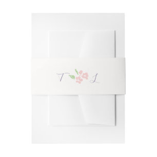 Bandeau De Faire-part Mariage à l'écriture lavande Ivoire