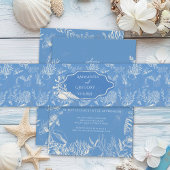 Bandeau De Faire-part Mariage à thème Blue Toile Ocean