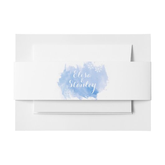 Bandeau De Faire-part Mariage abstrait d'aquarelle moderne (Devant Example)