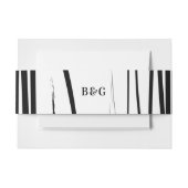 Bandeau De Faire-part Mariage Abstrait noir moderne 5x7 (Devant Example)