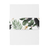 Bandeau De Faire-part Mariage abstrait tropical moderne peint (Dos Example)