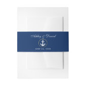 Bandeau De Faire-part Mariage Ancre bleu marine (Devant example)