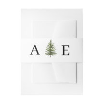 Mariage aquarelle hivernal en forêt
