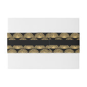 Bandeau De Faire-part Mariage Art Déco Classy Black Gold (Dos exemple)